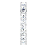 Platinum Asscher Lab-Grown Diamond Shared-Prong Eternity Band – 2.6x2.6 mm Stones - view 4