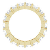 14K Gold Asscher Lab-Grown Diamond Shared-Prong Eternity Band – 3x3 mm Stones - Yellow Gold - view 2