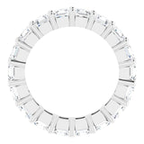 Platinum Asscher Lab-Grown Diamond Shared-Prong Eternity Band – 3x3 mm Stones - view 2