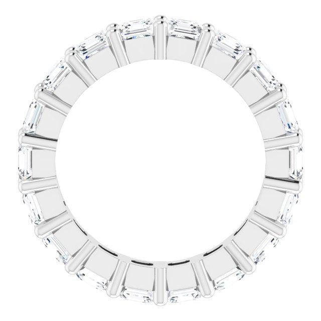 Platinum Asscher Lab-Grown Diamond Shared-Prong Eternity Band – 3x3 mm Stones - view 2