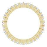 10K Gold Square Natural Diamond Shared-Prong Eternity Band – 1.75x1.75 mm Stones - Yellow Gold - view 2