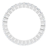 10K Gold Square Natural Diamond Shared-Prong Eternity Band – 1.75x1.75 mm Stones - White Gold - view 2