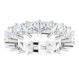 10K Gold Square Lab-Grown Diamond Shared-Prong Eternity Band – 3.25x3.25 mm Stones - White Gold - view 3