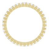 10K Gold Round Natural Diamond Shared-Prong Eternity Band – 1.3 mm Stones - Yellow Gold - view 2
