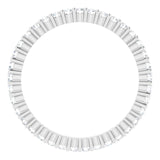 10K Gold Round Lab-Grown Diamond Shared-Prong Eternity Band – 1.3 mm Stones - White Gold - view 2