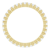 10K Gold Round Lab-Grown Diamond Shared-Prong Eternity Band – 1.5 mm Stones - Yellow Gold - view 2