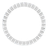 10K Gold Round Lab-Grown Diamond Shared-Prong Eternity Band – 1.5 mm Stones - White Gold - view 2