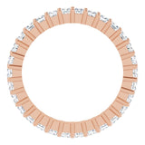 10K Gold Square Natural Diamond Shared-Prong Eternity Band – 1.75x1.75 mm Stones - Rose Gold - view 2