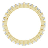 10K Gold Square Natural Diamond Shared-Prong Eternity Band – 1.75x1.75 mm Stones - Yellow Gold - view 2