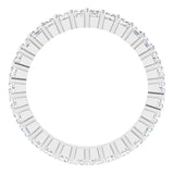 10K Gold Square Natural Diamond Shared-Prong Eternity Band – 1.75x1.75 mm Stones - White Gold - view 2