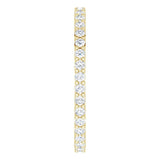 10K Gold Round Lab-Grown Diamond Shared-Prong Eternity Band – 1.3 mm Stones - Yellow Gold - view 4