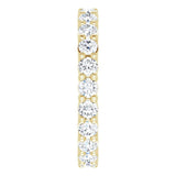 10K Gold Round Lab-Grown Diamond Shared-Prong Eternity Band – 2.25 mm Stones - Yellow Gold - view 4
