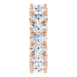 10K Gold Oval Lab-Grown Diamond Shared-Prong Eternity Band – 5x3 mm Stones - Rose Gold - view 4