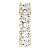 10K Gold Oval Lab-Grown Diamond Shared-Prong Eternity Band – 5x3 mm Stones - Yellow Gold - view 4