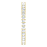 10K Gold Square Lab-Grown Diamond Shared-Prong Eternity Band – 1.25x1.25 mm Stones - Yellow Gold - view 4
