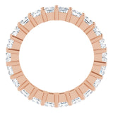 10K Gold Square Natural Diamond Shared-Prong Eternity Band – 2.5x2.5 mm Stones - Rose Gold - view 2