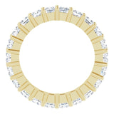 10K Gold Square Lab-Grown Diamond Shared-Prong Eternity Band – 2.5x2.5 mm Stones - Yellow Gold - view 2