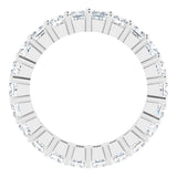 10K Gold Square Natural Diamond Shared-Prong Eternity Band – 2.5x2.5 mm Stones - White Gold - view 2