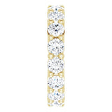 14K Gold Round Lab-Grown Diamond Shared-Prong Eternity Band – 3.4 mm Stones - Yellow Gold - view 4