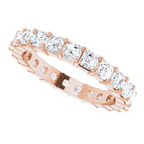 14K Gold Asscher Lab-Grown Diamond Shared-Prong Eternity Band – 2.3x2.3 mm Stones - Rose Gold - view 5