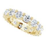 10K Gold Round Lab-Grown Diamond Shared-Prong Eternity Band – 3.5 mm Stones - Yellow Gold - view 5