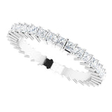 10K Gold Square Lab-Grown Diamond Shared-Prong Eternity Band – 1.5x1.5 mm Stones - White Gold - view 5