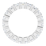 10K Gold Square Lab-Grown Diamond Shared-Prong Eternity Band – 3x3 mm Stones - White Gold - view 2