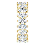 14K Gold Marquise Lab-Grown Diamond Shared-Prong Eternity Band – 4.5x2.5 mm Stones - Yellow Gold - view 4