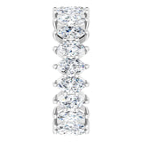 14K Gold Marquise Lab-Grown Diamond Shared-Prong Eternity Band – 4.5x2.5 mm Stones - White Gold - view 4