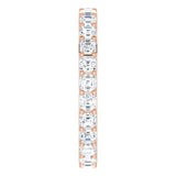 14K Gold Asscher Lab-Grown Diamond Shared-Prong Eternity Band – 2x2 mm Stones - Rose Gold - view 4