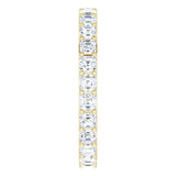 14K Gold Asscher Lab-Grown Diamond Shared-Prong Eternity Band – 2x2 mm Stones - Yellow Gold - view 4
