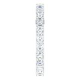 Platinum Asscher Lab-Grown Diamond Shared-Prong Eternity Band – 2x2 mm Stones - view 4