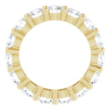 10K Gold Round Natural Diamond Shared-Prong Eternity Band – 3.75 mm Stones - Yellow Gold - view 2