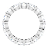 10K Gold Round Natural Diamond Shared-Prong Eternity Band – 3.75 mm Stones - White Gold - view 2