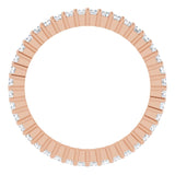 10K Gold Square Lab-Grown Diamond Shared-Prong Eternity Band – 1.25x1.25 mm Stones - Rose Gold - view 2