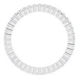 10K Gold Square Lab-Grown Diamond Shared-Prong Eternity Band – 1.25x1.25 mm Stones - White Gold - view 2