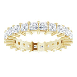 10K Gold Square Lab-Grown Diamond Shared-Prong Eternity Band – 2.25x2.25 mm Stones - Yellow Gold - view 3