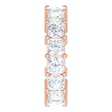 10K Gold Square Lab-Grown Diamond Shared-Prong Eternity Band – 3.75x3.75 mm Stones - Rose Gold - view 4
