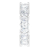 10K Gold Square Lab-Grown Diamond Shared-Prong Eternity Band – 3.75x3.75 mm Stones - White Gold - view 4