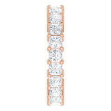 10K Gold Square Lab-Grown Diamond Shared-Prong Eternity Band – 2.5x2.5 mm Stones - Rose Gold - view 4