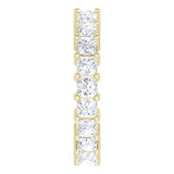 10K Gold Square Natural Diamond Shared-Prong Eternity Band – 2.5x2.5 mm Stones - Yellow Gold - view 4