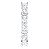 10K Gold Square Lab-Grown Diamond Shared-Prong Eternity Band – 2.5x2.5 mm Stones - White Gold - view 4