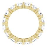 10K Gold Round Lab-Grown Diamond Shared-Prong Eternity Band – 3.5 mm Stones - Yellow Gold - view 2