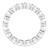10K Gold Round Lab-Grown Diamond Shared-Prong Eternity Band – 3.5 mm Stones - White Gold - view 2