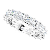 Platinum Asscher Lab-Grown Diamond Shared-Prong Eternity Band – 3x3 mm Stones - view 5