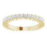 10K Gold Square Lab-Grown Diamond Shared-Prong Eternity Band – 1.5x1.5 mm Stones - Yellow Gold - view 3