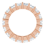 10K Gold Square Lab-Grown Diamond Shared-Prong Eternity Band – 3.25x3.25 mm Stones - Rose Gold - view 2