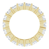 10K Gold Square Natural Diamond Shared-Prong Eternity Band – 3.25x3.25 mm Stones - Yellow Gold - view 2