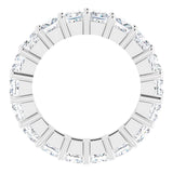 10K Gold Square Lab-Grown Diamond Shared-Prong Eternity Band – 3.25x3.25 mm Stones - White Gold - view 2