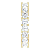 10K Gold Square Lab-Grown Diamond Shared-Prong Eternity Band – 2.75x2.75 mm Stones - Yellow Gold - view 4